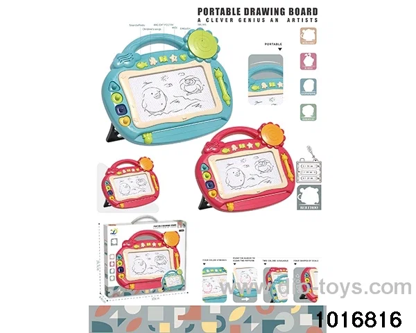 Magnetic drawing board in window box