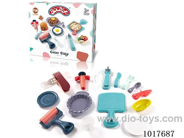Color clay set (6 cans of 2 ounces) in color box