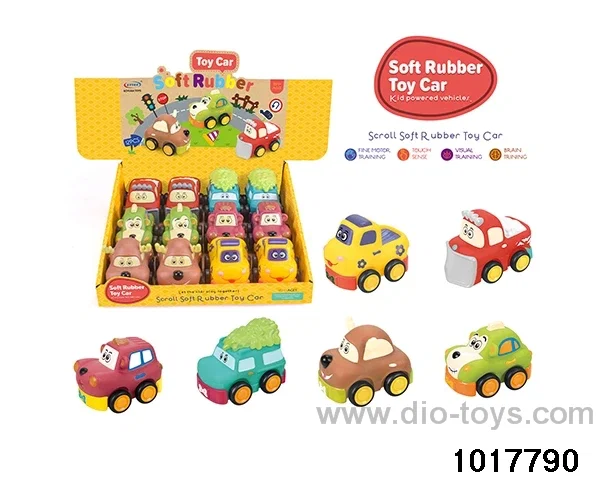 Enamel gliding car in display box