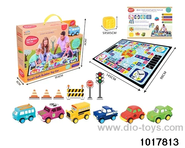 Enamel gliding car With carpet in color box
