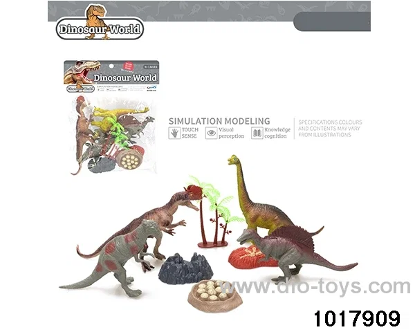 8pcs Dinosaur set in PP bag with header