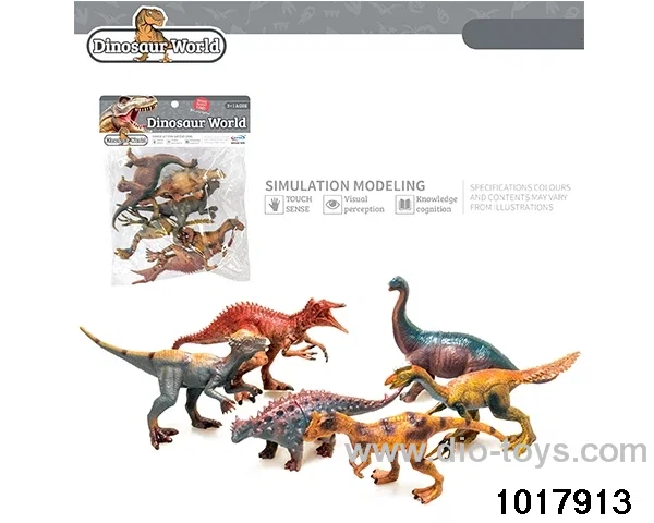 6pcs Dinosaur set in PP bag with header
