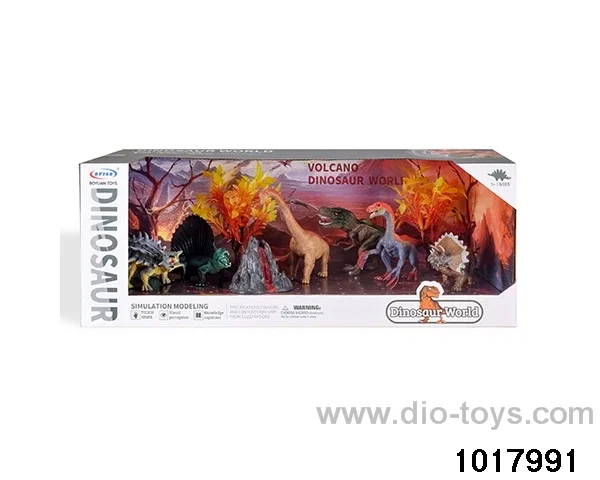 Dinosaur scene set in display box