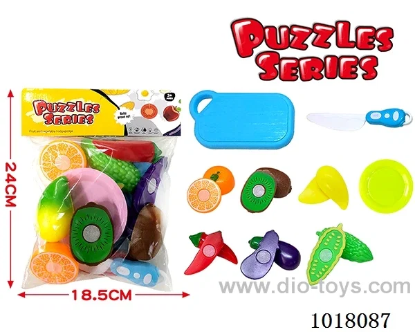 15pcs sliceable toy in PP bag with header