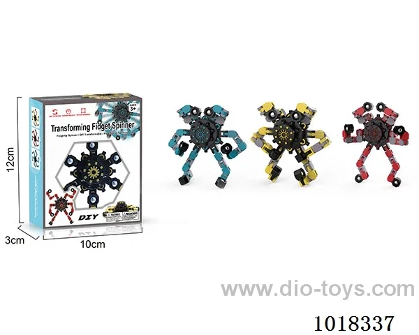 transforming fidget spinner 4color mixed loading in color box