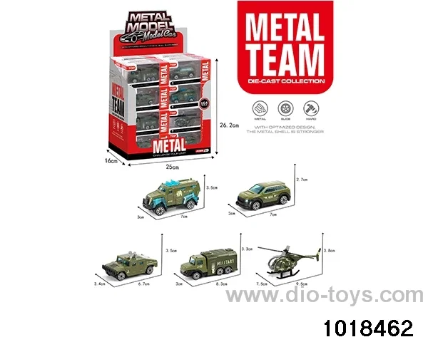 Sliding alloy car in display box