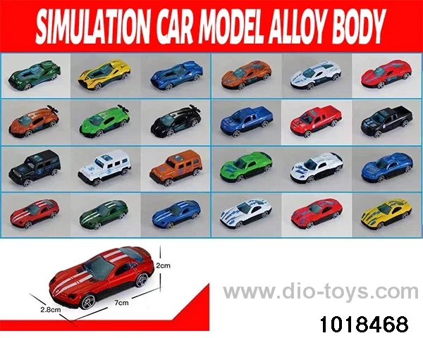 Sliding alloy car in opp bag