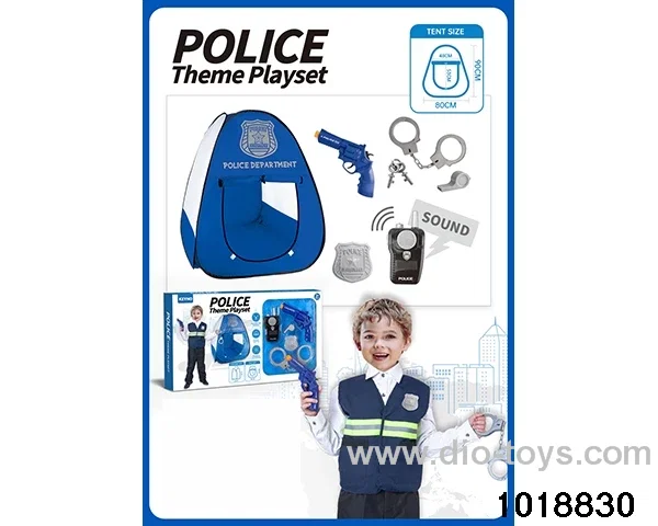 Police tent set in window box