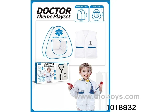 Hospital tent set in window box
