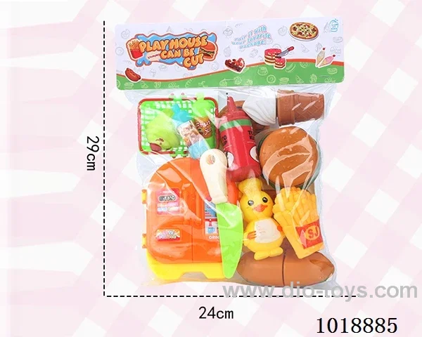 Fruit cutting toy in PP bag with header