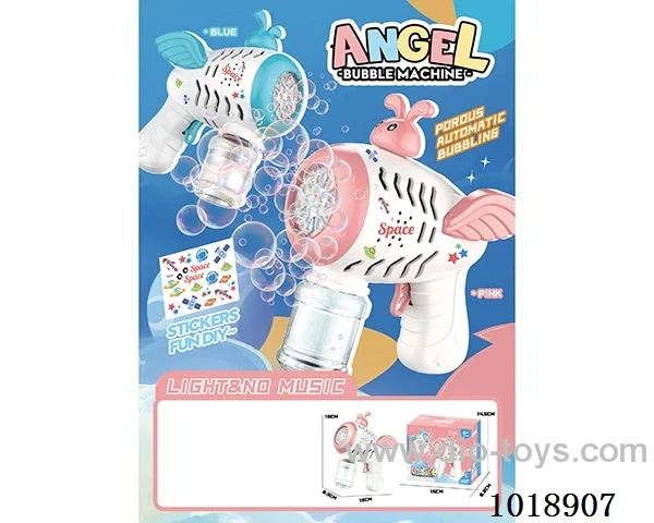 10-hole bubble gun with light not include battery 2color mixed loading in color box