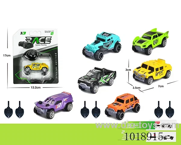 Ejection simulation car 6color mixed loading in Blister card