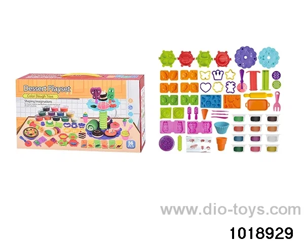 56pcs Color clay set in color box