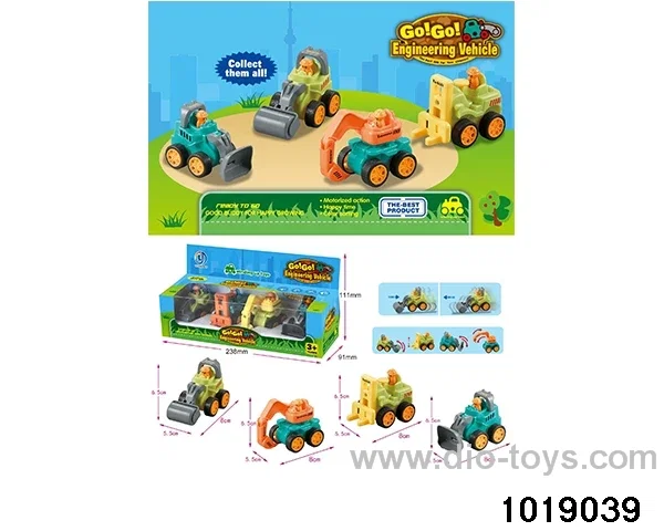 Back to the force engineering car（4pcs）in windoow box