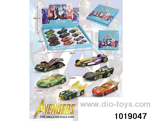 Alloy cars（12pcs) in display box