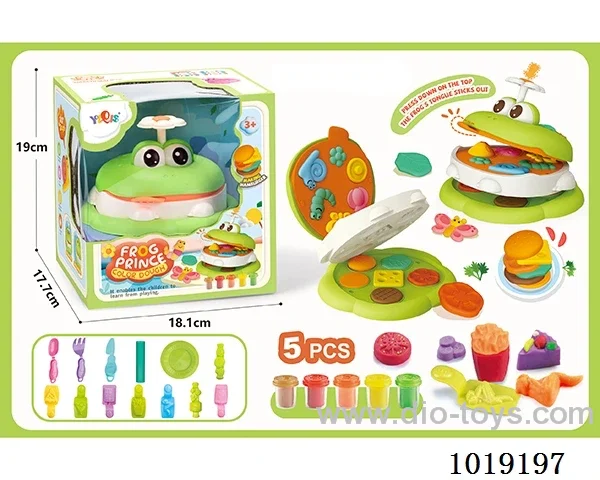 frog prince color dough in window box
