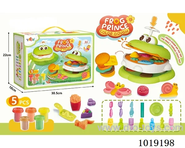 frog prince color dough in hand box