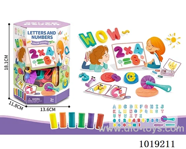 letters and numbers colored mud in window box