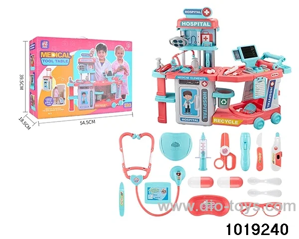 Medical tool table in color box
