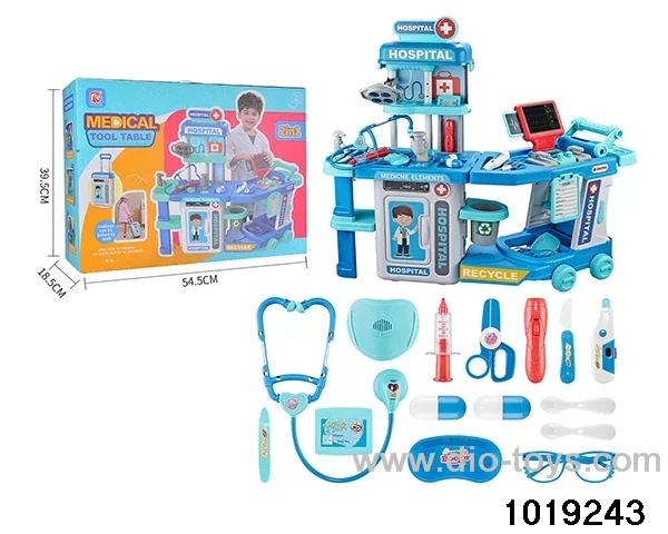 Medical tool table in color box