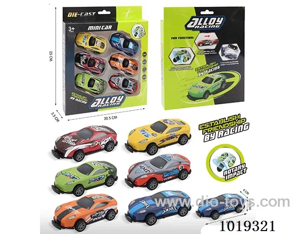6pcs pull back car 8sets mixed loading in window box