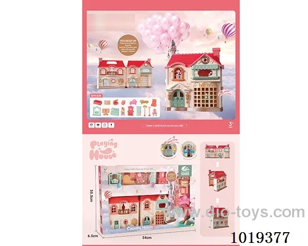 villas with light & furniture sets include battery in window box