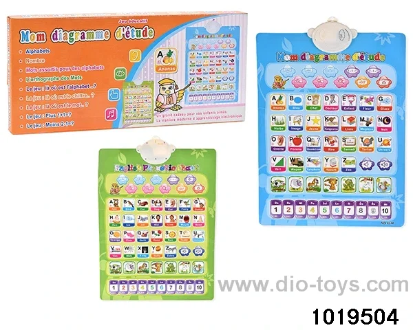 French-English double-sided audio wall chart in color box