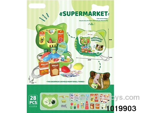 Belle Cat Supermarket shoulder bag in paper card