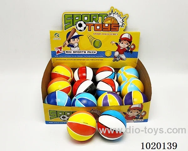 12pcs 10cm Bouncy Ball 4sets mixed loading in display box