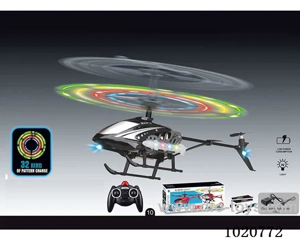 3.5ch alloy RC aircraft with missile light&LED light in window box