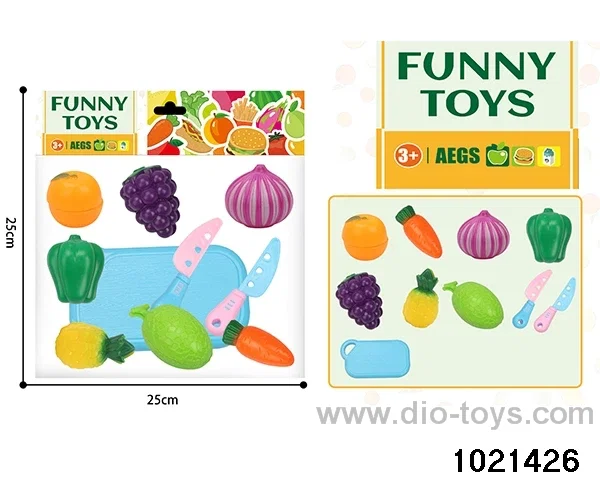 10pcs Slice and Dice Fruits + Vegetables in pe bag with header