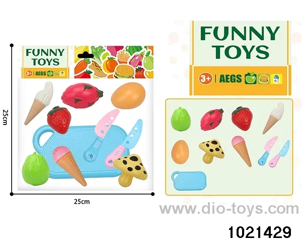 10pcs Slice and Dice Fruit + Vegetables + Ice Cream in pe bag with header
