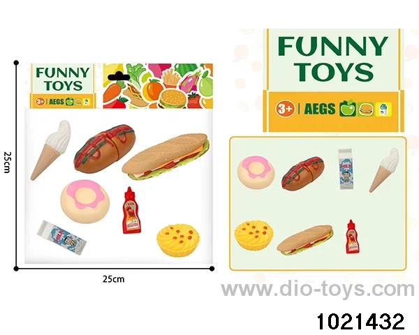 7pcs Hamburger Ice cream Milk in pe bag with header