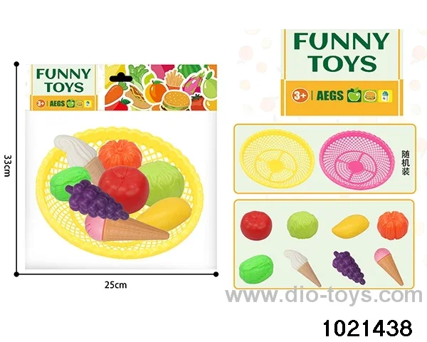 8pcs Blown fruit + vegetables + ice cream in pe bag with header