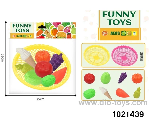 8pcs Blown fruit + vegetables + ice cream in pe bag with header