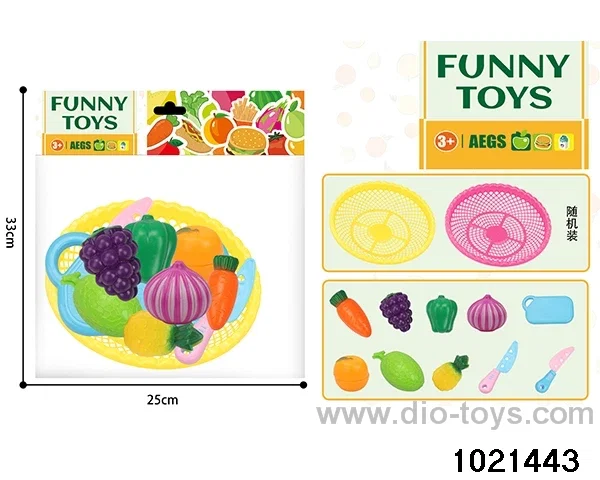 10pcs Slice and Dice Fruits + Vegetables in pe bag with header