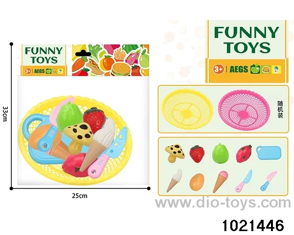 10pcs Slice and Dice Fruit + Vegetables + Ice Cream in pe bag with header