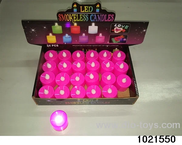 LED electronic candle light (powder shell white wick (always on)) in display  box