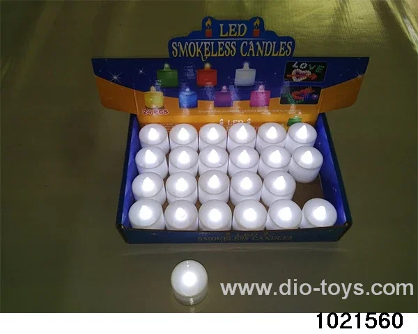 LED electronic candle light (white shell white wick (micro-flash)) in display  box