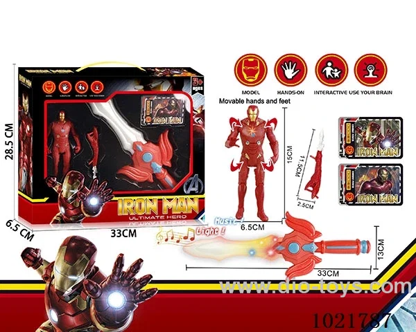 Iron Man &Glowing sword with sound in window box