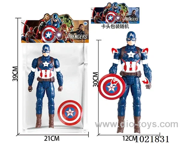 12inch Captain America with light&music in PP bag with header