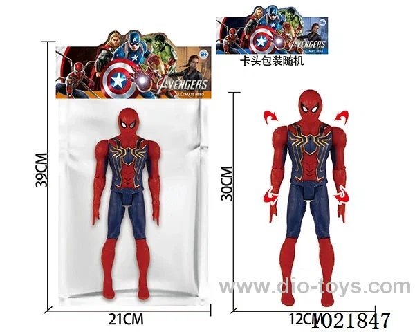 12inch Spider-Man with light&music (could movable joint)in PP bag with header