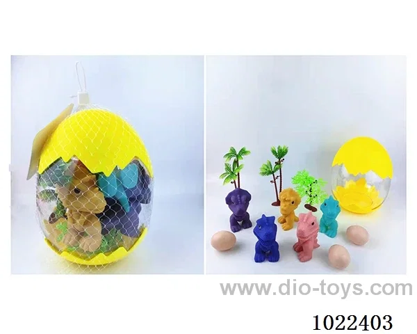 dinosaur with dinosaur egg in Net bag