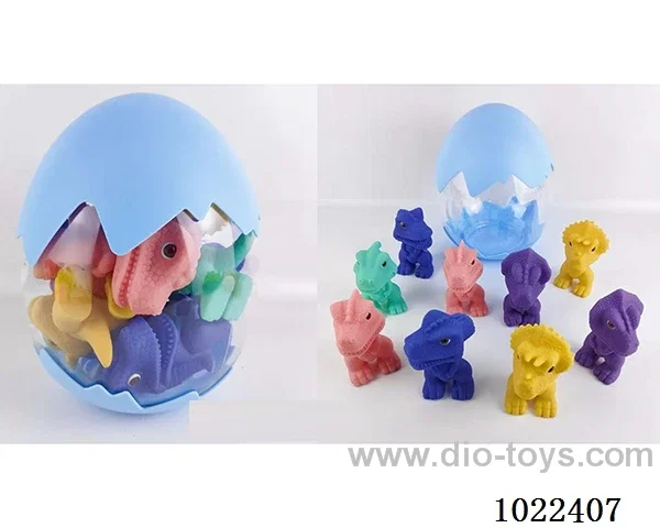 9pcs Rubber dinosaur in cannon