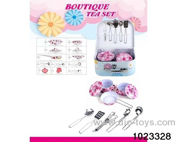 Stainless steel tableware (baked flower) in Gilf box