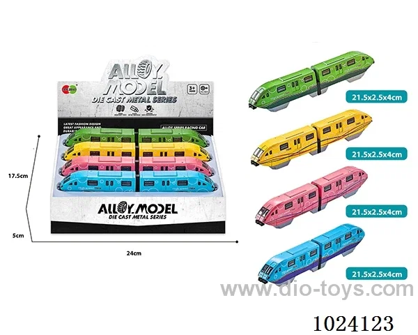 4pcs free wheel alloy car 4color mixed loading in display box