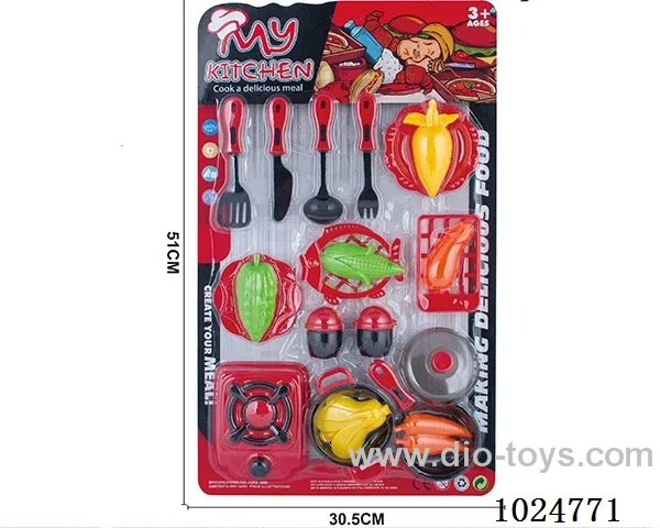 kitchen set in blister card