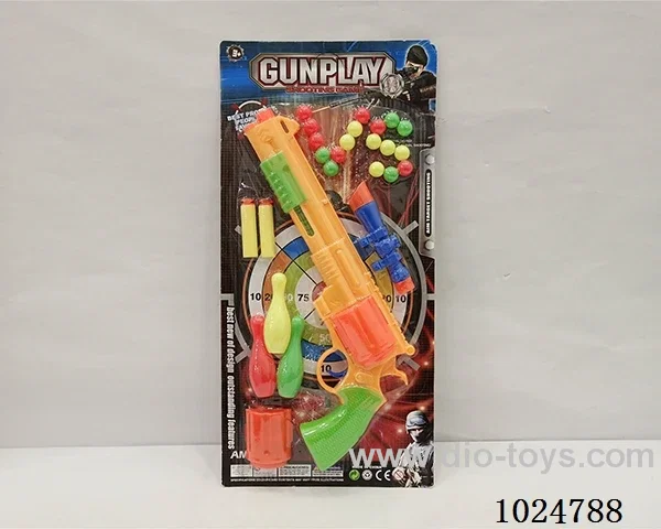 soft gun 4color mixed loading in blister card