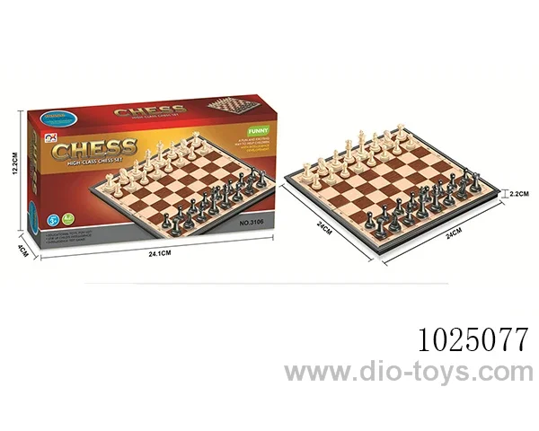 Chess with magnetism in color box