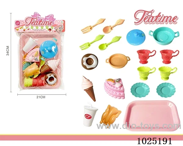 Tea set in PVC bag with header